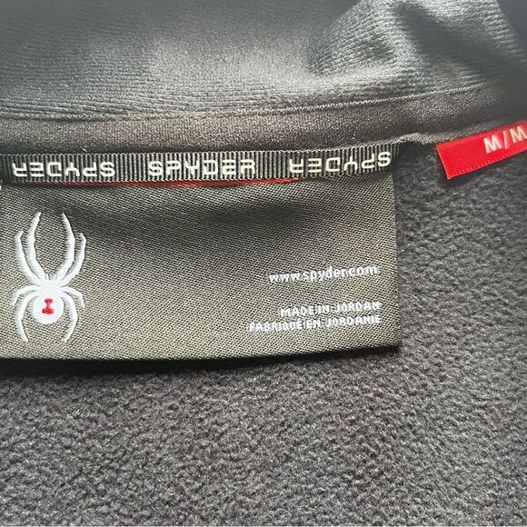 Spyder Men's Black and Gray Vest Full Zip Blue Trim Size Medium - Picture 3 of 9